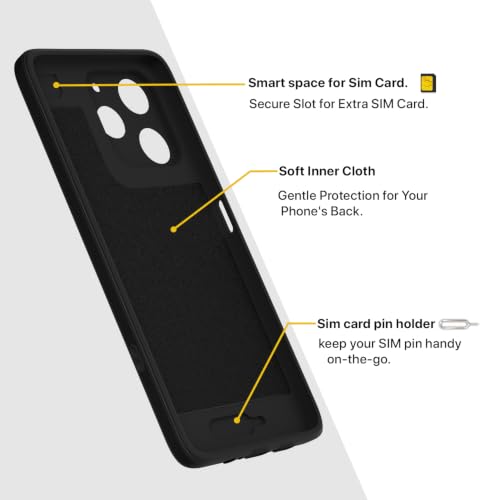 Image of Pikkme Back Cover for Realme P4 Lite 4G Soft Matte Silicone Mag-Safe Design (Mag-Safe Not Support) Camera Protection | Slim Fit Bumper Cover (Black)