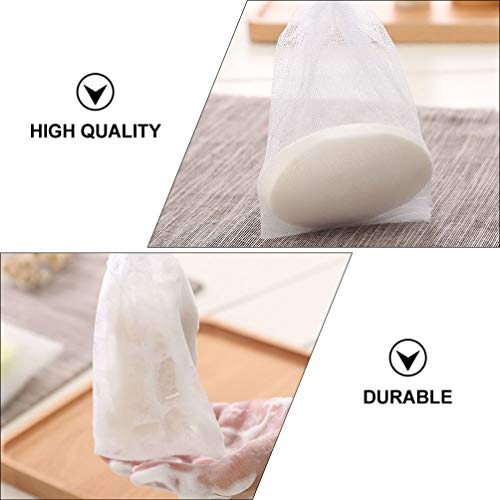 Cabilock 50 unidades de sacos de sabonete de malha esfoliante bolsa para sabonete de malha de espuma