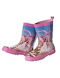 Naturgummi MaxiMo, Kindergummistiefel, Babygummistiefel, Gummistiefel, fuchsia mit Fotodruck \'Hase\', Motiv \'Hase\', Naturgummi, Fuchsia, 34 EU