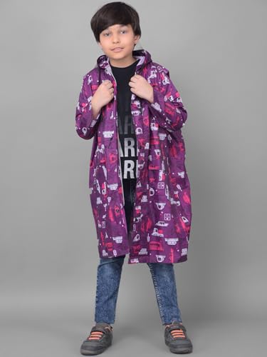 Image of Dollar Rainguard Kids' Full Sleeve Printed Long Raincoat With Adjustable Hood and Pocket