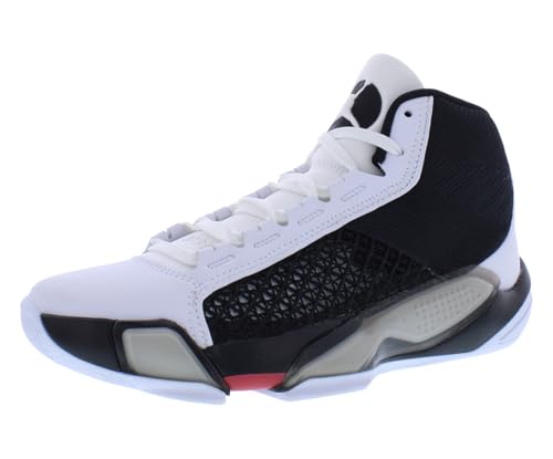 Nike Kid's Air Jordan 38 (GS) Basketball Shoe, White/Siren Red/Black, 6 Big Kid