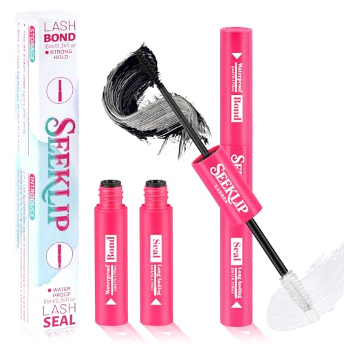 Lash Cluster Glue Waterproof Black Bond and Seal Eyelashes Glue Long Lasting Lash Glue for Eyelash...