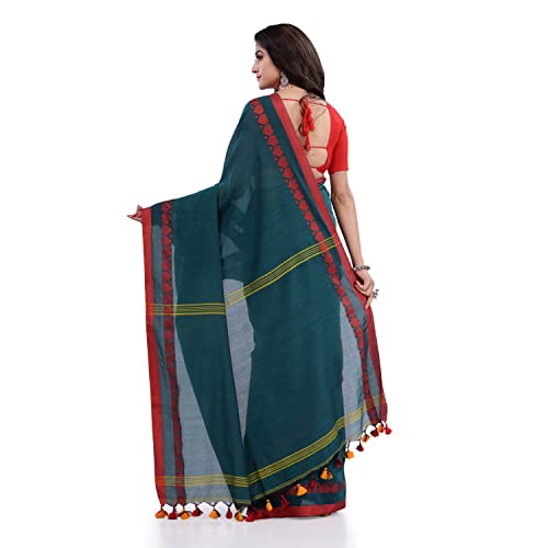 Image of dB DESH BIDESH Women`s cotton saree for woman handloom cotton georgette silk party, wear latest, loveria new, collection farewell soft mulmul linen cotton sarees for women with unstitched blouse