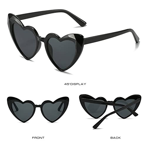 COTIA Love Heart Shaped Sunglasses for Women Men,Vintage Cute Cat Eye Mod Style Retro Glasses3