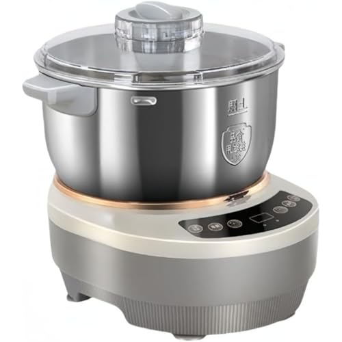 Oceanight パンこね機 家庭用 パン製造機3.5L/5L/7L 生地こね発酵 ステンレスポット 扇形羽根 自動生地発酵機 パン/スナック/ピザ/パスタ/うどん/餃子 生地蒸しパン製造機 こね発酵ポットマシン 便利 簡単使用 110V (グレーの7リ