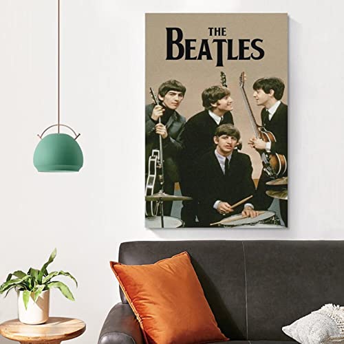 LORGL Poster mural décoratif sur toile The Beatles – Pour chambre à coucher – 40 x 60 cm - Les Beatles, Paul McCartney, John Lennon, RIngo Starr, George Harrison LORGL Poster mural décoratif sur toile The Beatles - Pour chambre à coucher - 40 x 60 cm – Image 5