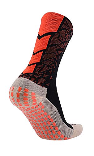 Image of Ulalaza Unisex Anti Slip Sports Thicken Cushion Soccer Socks Non Skid Grippy Traction for Football Basketball Sports