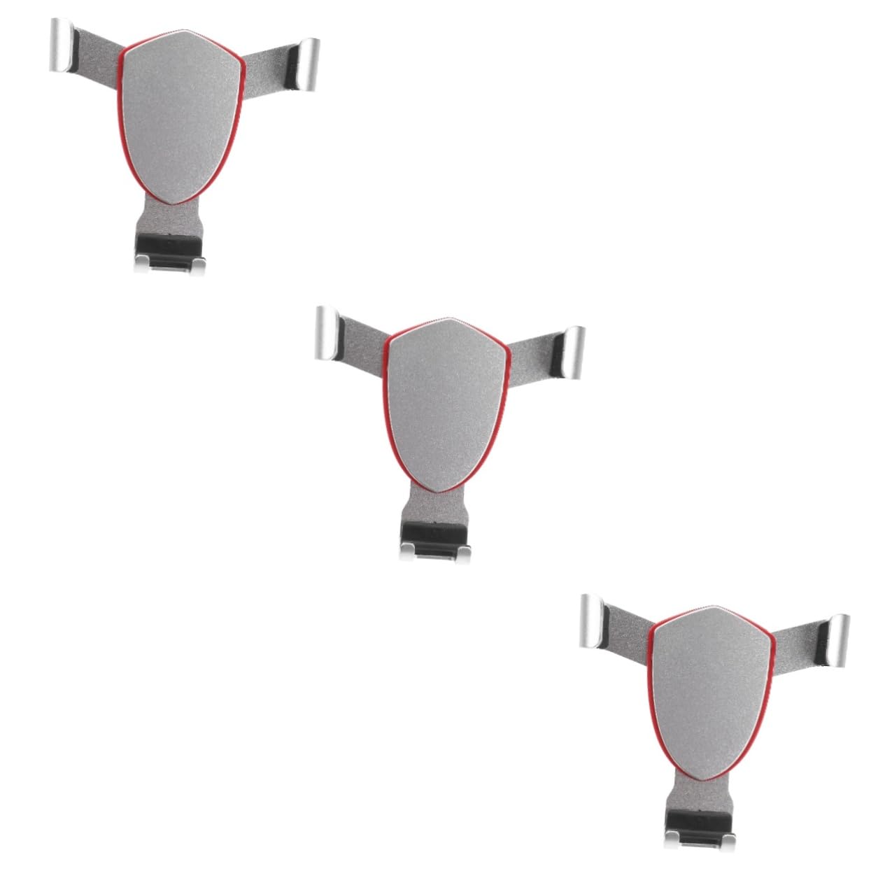 Gadpiparty 3pezzi Portacellulare Da Auto Con Rilevamento Di Gravità Supporto Per Smartphone Da Bocchetta Aerazione Design Leggero e Resistente Facile Installazione e Utilizzo Colore Argento