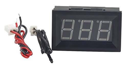 Uctronics U4016 0-167°F Fahrenheit Digital Temperature Meter Blue Led Display Mf55 Type Ntc Thermistor Temp Sensor 2-Wires Reverse Polarity Protection thumb #1
