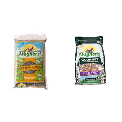 Wagner's 52023 Black Oil Sunflower Seed Wild Bird Food, 5-Pound