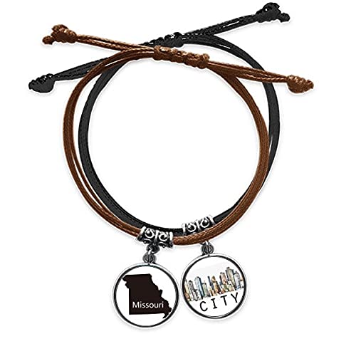 Bracelet Missouri ajustable en cuir fin fini les bijoux trop grands