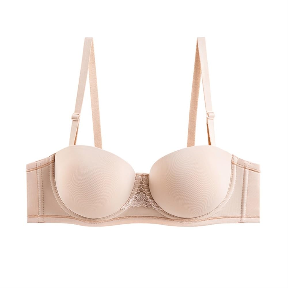 Sujetador Bandeau Invisible Sin Tirantes De Talla Grande Para Mujer Bralette De Silicona Antideslizante Que Levanta, Correas De Hombro Desmontables