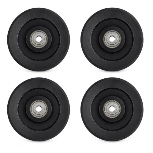 Image of B Fit ABS Plastic Gym Pulley with inbuilt Bearing and Bush- Heavy Duty Wheel Cable Gym Fitness Equipment Replacement 4 Pcs (115 MM-4 Pcs) | Gym Machine Attachment