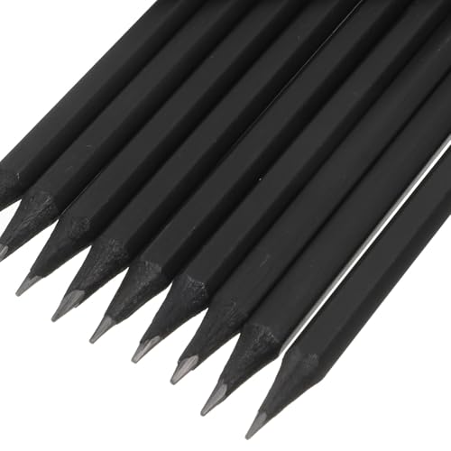Lápices de dibujo 2B hexagonales negros x10 miniatura 3