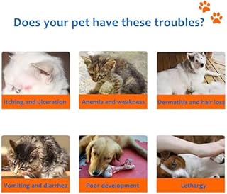 100 Capsules Natural Pet Dewormer for Dogs and Cats, Internal Plant-Based