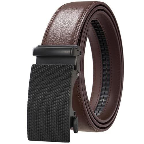 Ceinture à cliquet en cuir véritable de haute qualité et boucle premium