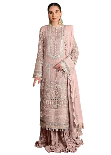 ETHNIC EMPORIUM Conjunto de traje paquistaní de mujer india bordado con trabajo pesado a mano 313h, 3, Talla única
