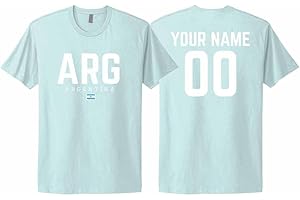 Argentina Team T Shirt with Argentina Messi Flag Custom Name Number