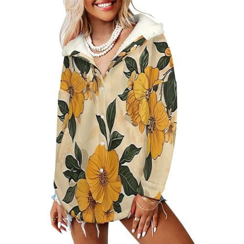 Veste peluche chaude pour femme avec capuche oversize coupe vent