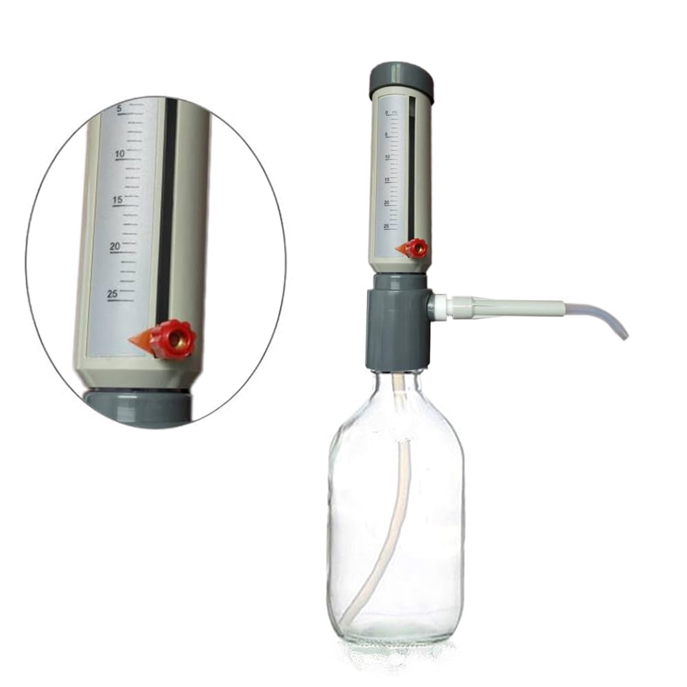 Dispenser Semi-Automatico per Flaconi da Laboratorio 5-25 Ml Regolabile