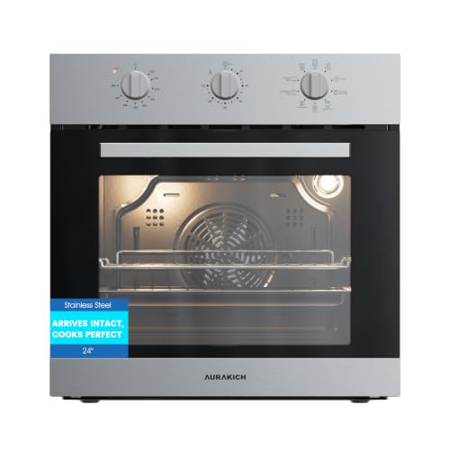 AURAKICH 24 inch Built-in Electric Wall Oven Stainless Steel