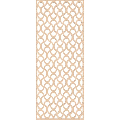 Image of 27 3 /8 inchW x 69 3 /8 inchH x 3 /8 inchT Resort Decorative Fretwork Wood Wall Panels, Red Oak