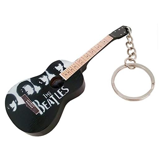 LLAVERO MADERA GUITARRA THE BEATLES EGK-0894 REGALO MUSICAL ROCKMUSIC
