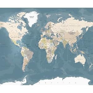 murando Weltkarte Vlies Fototapete 200x140cm