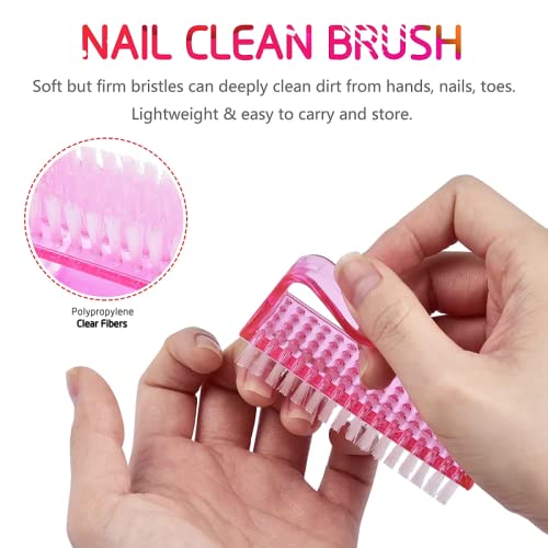 Gel Nail Polish Remover Clip Set, Tsmaddts Pink Finger Nail Clips For Polish Removal Uv Gel Acrylic, Nail Soak Off Caps With 600Pcs Cotton Lint-Free Nail Wipes, Nail Brush #TOP5