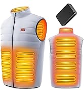 [LABEWVI] 電熱ベスト ヒーターベスト 背中全域温まる 圧倒的な発熱面積 16000mAh モバイルバッテリー付き 3段階温度調節 60℃発熱可能 洗濯可 軽量 防寒対策 アウトドア ヒ...