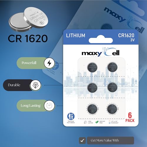 Image of CR1620 Lithium Coin Cell Battery 3V High-Capacity Long-Lasting Reliable Power for Watches, Key Fobs, Toys, Calculators, Medical Devices, Thermometers, Leak-Proof DL1620 ECR1620 (18 Pack)