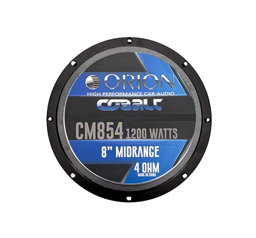 ORION Cobalt CM854 High Efficiency 8" Mid-Range Bullet Loudspeakers, 1200W Max Power, 300W RMS, 4 Ohm, 1.5" Voice Coil - Pro Car Audio Stereo, Midrange Speakers (Pair) by ORION - Image 7