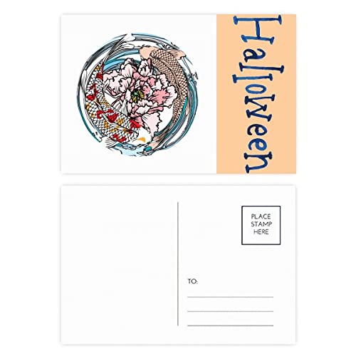 Cartes de remerciement Halloween pivoine pour accompagner vos cadeaux