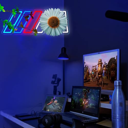 Image of Large Car Neon Sign for Wall Decor, Dimmable LED Light Up Sign, 8.5 x 23.6 Inch, for Garage, Bedroom, Playroom, Car Repair Shop