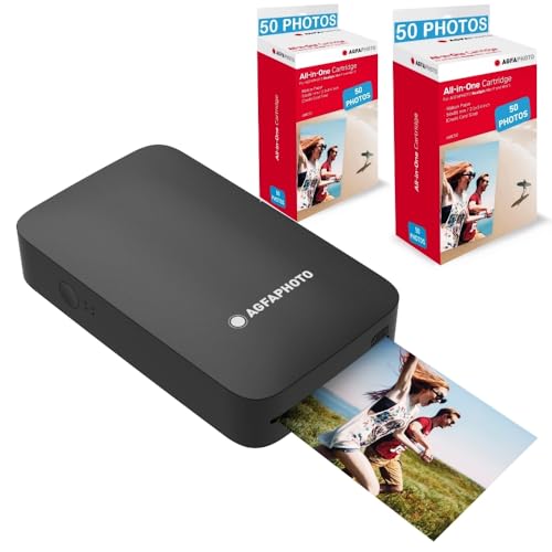 AgfaPhoto - Pack Imprimante Realipix Mini P + Cartouches et Papiers AMC pour 100 Photos - Imprimante...