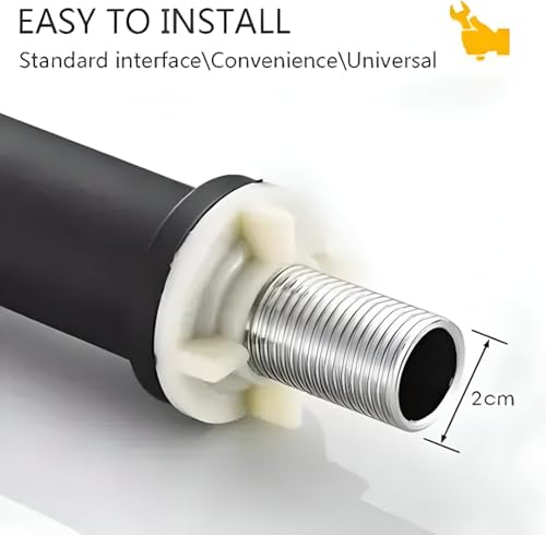 Image of SPAZIO Black PVD Coated Turbo Tall Pillar Cock Tap with Long Spout & 12 Inches Tall Body Tall Boy Extended Pillar Tap Faucet (Deck Mount Installation Type)