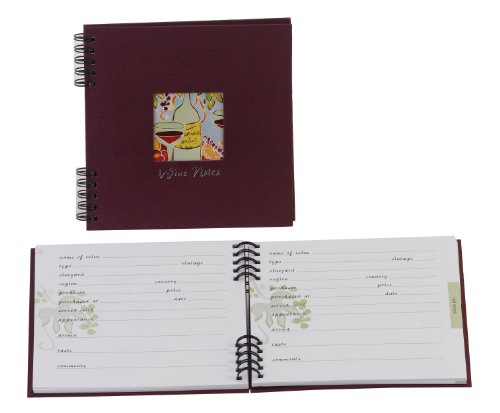 Meadowsweet Kitchens Wine Journal - Compact Wine Tasting Journal for Wine Aficionados, Wine Notepad for Wine Business and Wine Features, Simple Wine Tasting Diary with Wine Basics, 50 pages (Burgundy)