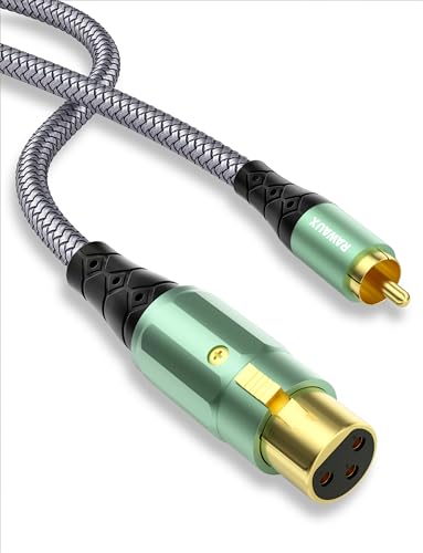 Amazon.co.jp: RAWAUX XLR to RCAケーブル 1M サブウーファーケーブル