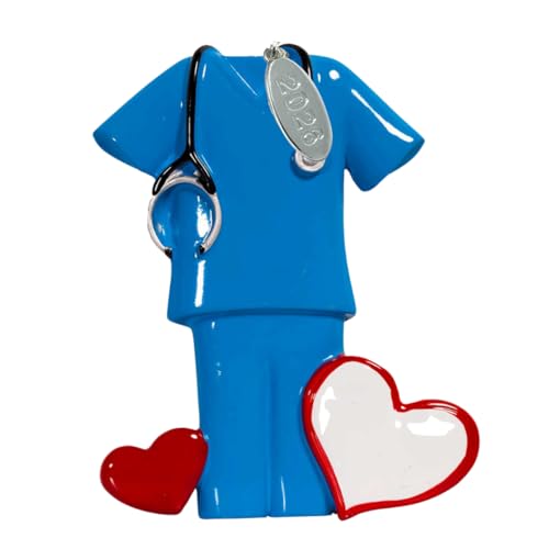 2026 Scrubs Nurse Ornament or Doctor Ornament - Can Be Personalized - Great for Medical Student Gifts, Doctor Gift or Nurse Gifts - Comes in a Gift Box so its Ready for Giving