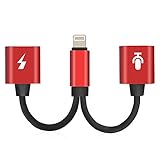 RayCue Lightning Adapter Splitter for iPhone 7/7 Plus, Lightning to Dual Lightning Cable, Lightning Headphone Audio and Charge Adapter