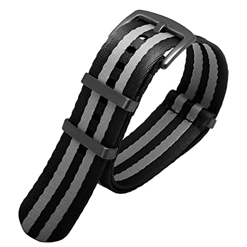 Bracelet montre NATO nylon anti irritation 20mm élastique parachute contre la transpiration