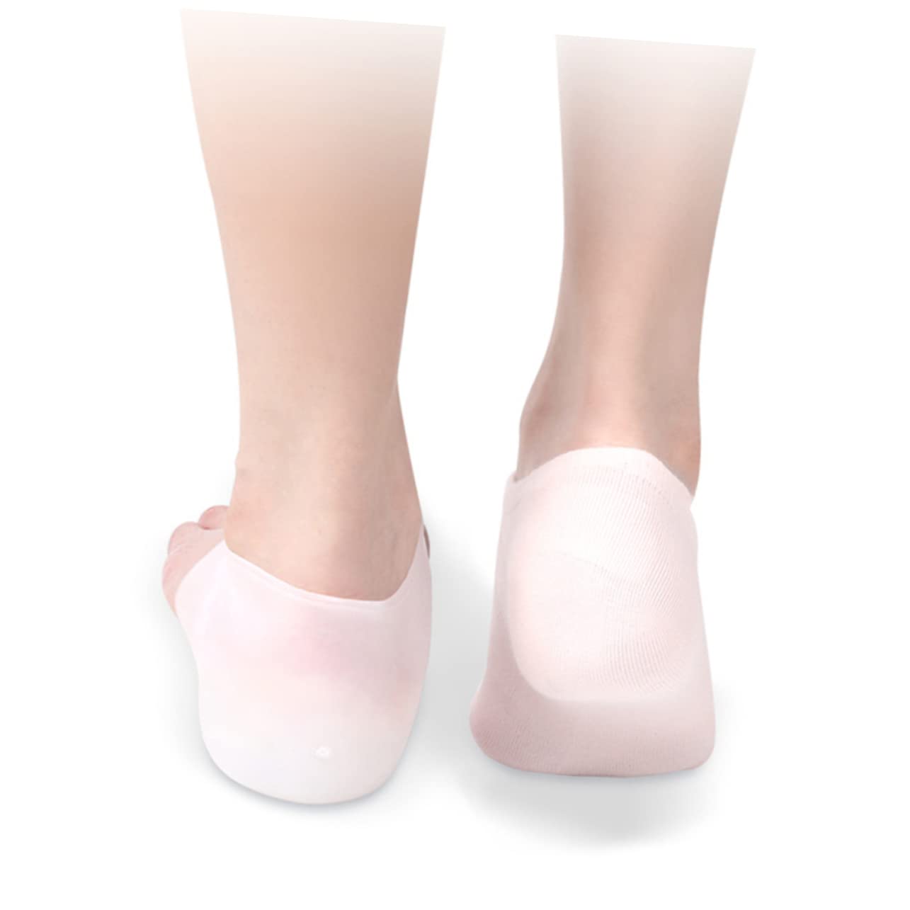 FRCOLOR 1 Pair Inner Height Increasing Insole Heel Insoles Heel Protectors Invisible Half Insoles Shoe Inserts Inner Heightened Sock Pad White Invisible Socks Sebs Detachable Men and Women