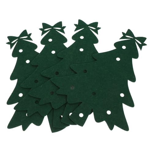 Alipis Funda para Cubiertos Navideña Tela Verde 4 Piezas Diseño Árbol de Navidad Porta Cubiertos Reutilizable para Decoración de Mesa Cenas y Reuniones Festivas