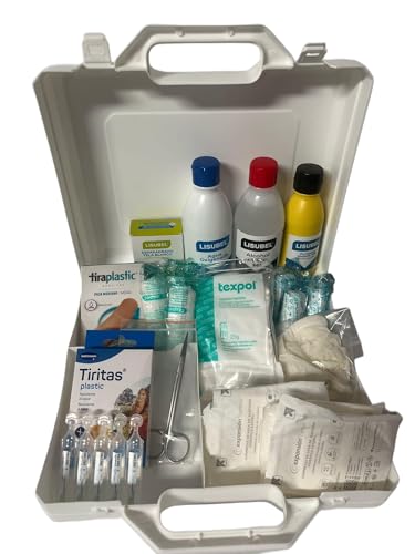 Sumedtec - Botiquín maletín Mediano Primeros Auxilios con doble cierre seguridad, Kit de Supervivencia, Militar, para Coche, Hogar, Trabajo, Campamento, Senderismo, Viajes, con Antiséptico