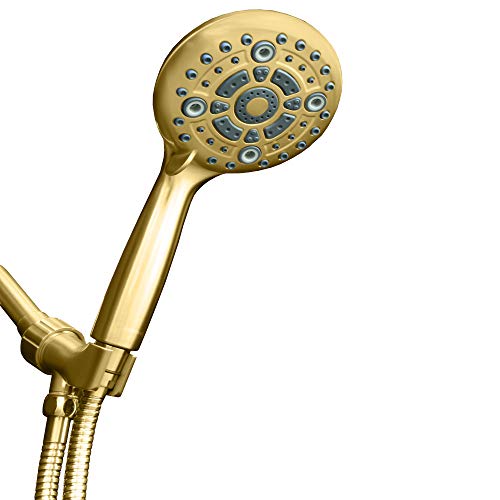 Showermaxx, Elite Series, 6 Spray Settings 5 Inch Hand Held Shower Head, Extra Long Stainless Steel Hose, Maxx-Imize Your Shower With Showerhead In Polished Brass/Gold Finish… #TOP19