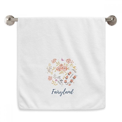Serviette débarbouillette 13x29 pouces fleur blanche moelleuse - 2