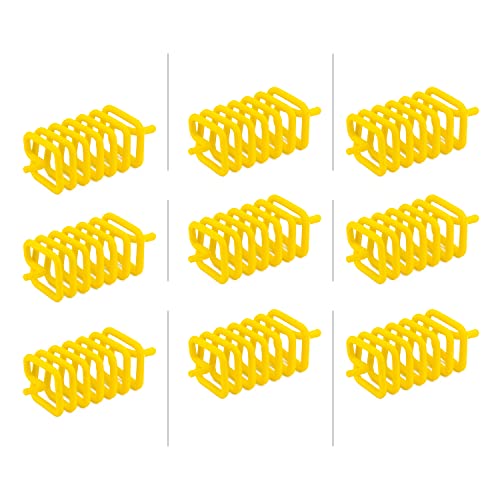 Image of Vastu Yellow Square Anti-Clockwise Spring for South, South West Direction Used to Enhance the Energy of Earth Element 1.5 inch Inch (Pack of 9)