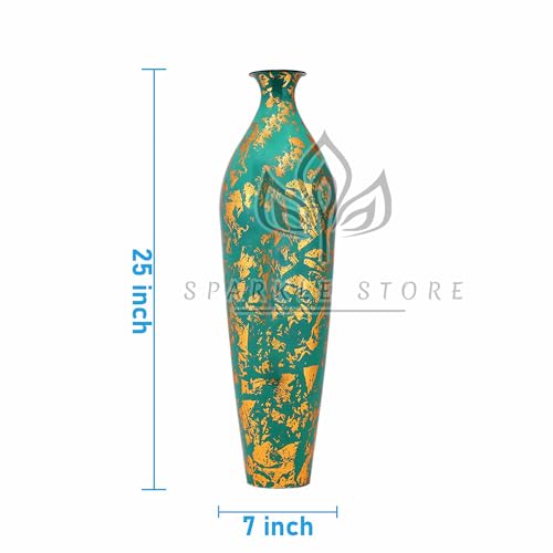 Image of 24 inches Metal Flower Vase for Home Decor Office Living Room Corner Decoration