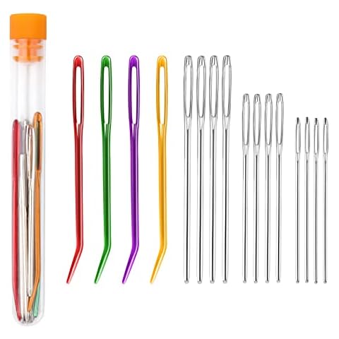16pcs KINBOM Large-Eye Blunt Needles Set Cover