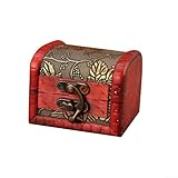 Almacenamiento: hecha de materiales de madera, esta caja es para guardar aretes, pulseras, anillos, recuerdos, fotos, sellos, monedas y otros adornos o accesorios.